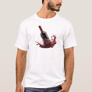 Camiseta Expresión artística de vino abstracto fresco