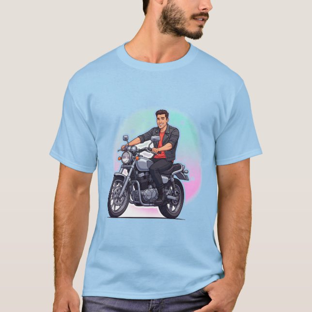 Camiseta 🎨 Expresión de Arte Callejero de Motocicleta Grap (Anverso)