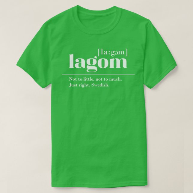 Camiseta Expresión de Lagom Sueco (Diseño del anverso)