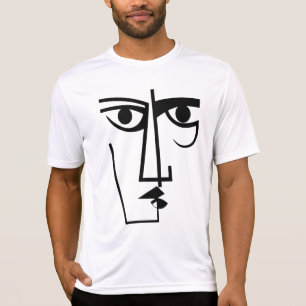 Camiseta Expresión de ojos enojados Resumen mujer enfrentad