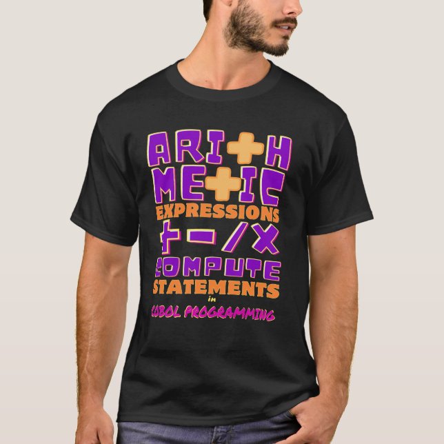 Camiseta Expresiones aritméticas en la programación de cobo (Anverso)