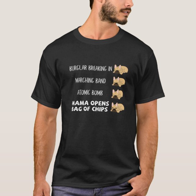Camiseta Expresiones Astutas Del Bulldog Francés Divertido (Anverso)