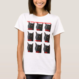 Camiseta Expresiones faciales de gato explicadas gráfico re