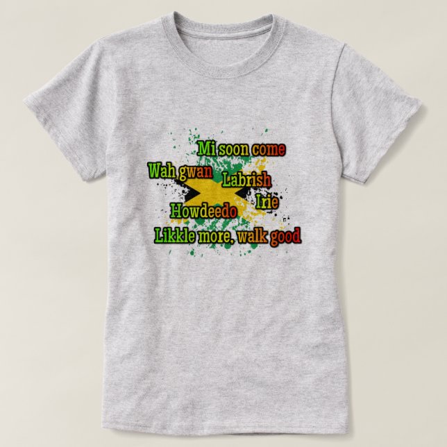 Camiseta Expresiones jamaiquinas (Diseño del anverso)