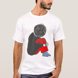 Camiseta Expresionismo abstracto retro Cara de depresión Il