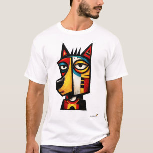 Camiseta Expresionista abstracto Lobo Geométrico Arte moder