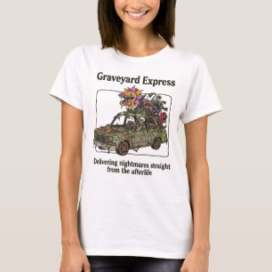 Camiseta Expreso del Cementerio Divertido Entregando Pesadi