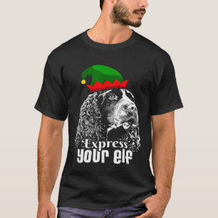 Camiseta Express Your Elf English Springer Spaniel Christma
