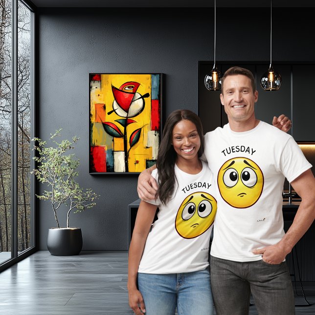 Camiseta Expressionless Face | Tuesday Mood Minimal Design (Subido por el creador)
