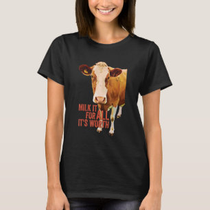 Camiseta Exprímelo al máximo Idioma de vaca linda Meme Qu