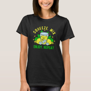 Camiseta Exprimir Mezclar Disfrutar Repetir Limonada