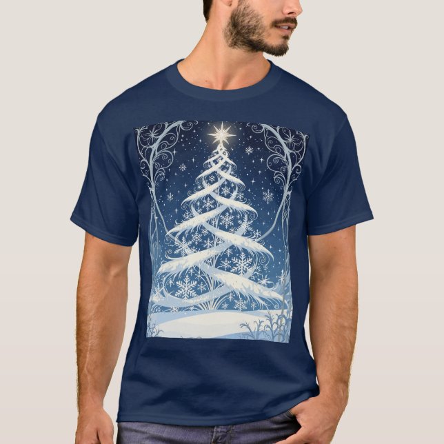 Camiseta Exquisite Ornate Christmas Yule Tree (Anverso)