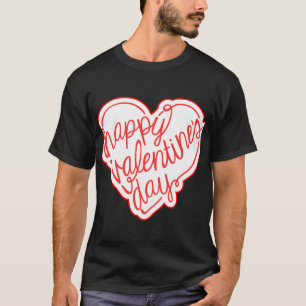 Camiseta Exquisito diseño de corazones rojos dibujados a ma