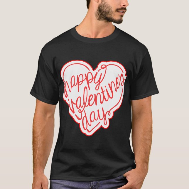Camiseta Exquisito diseño de corazones rojos dibujados a ma (Anverso)