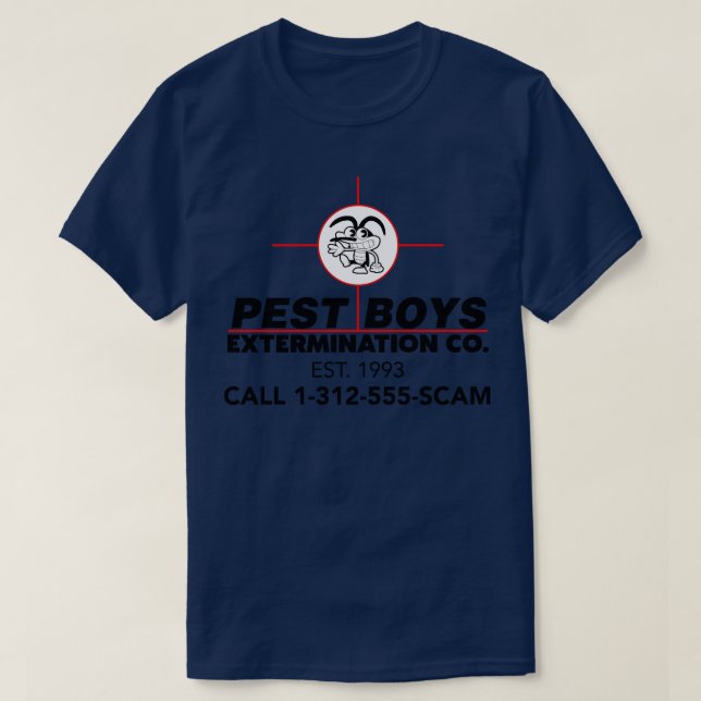 Camiseta Exterminación de Pest Boys Co (Diseño del anverso)
