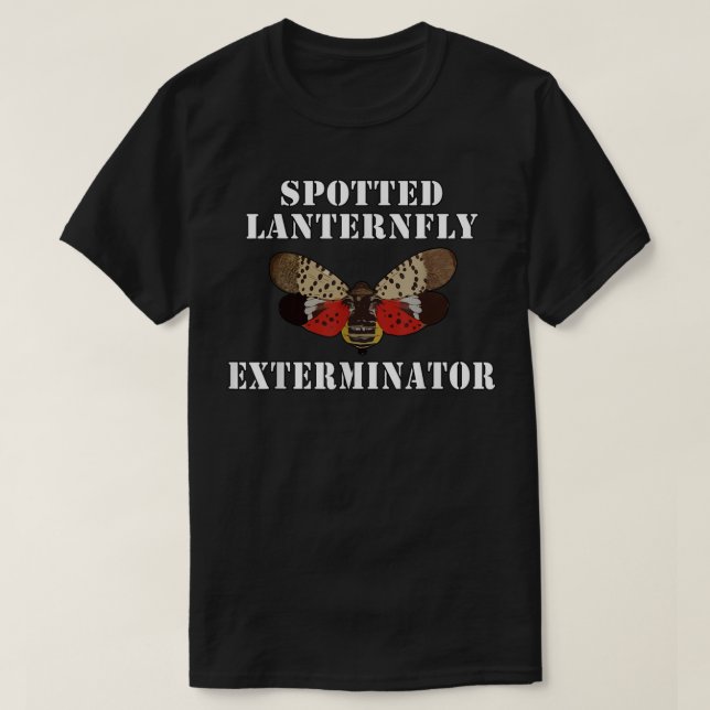 Camiseta Exterminador de lanternfly visto (Diseño del anverso)