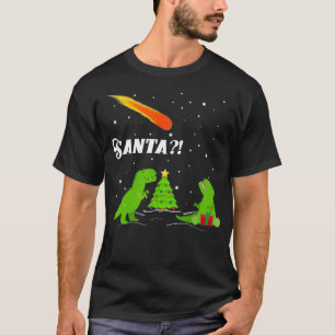 Camiseta Extinción de dinosaurios SANTA Navidades asteroid