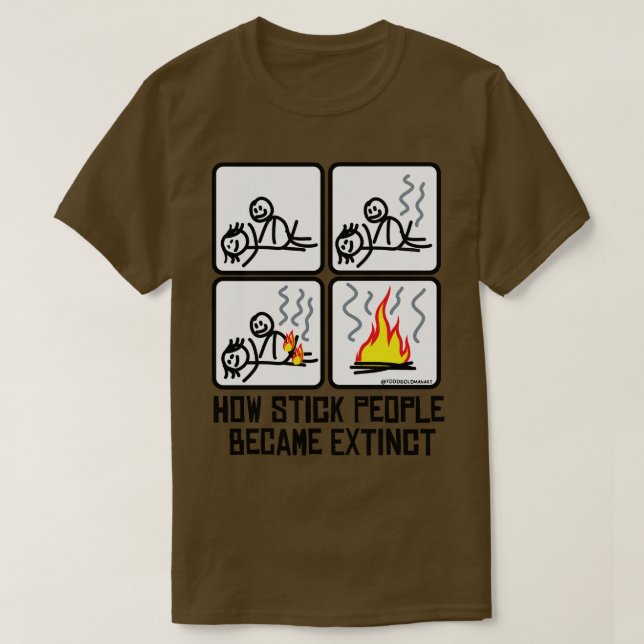 CAMISETA EXTINCIÓN DE PERSONAS DE STICK (Diseño del anverso)