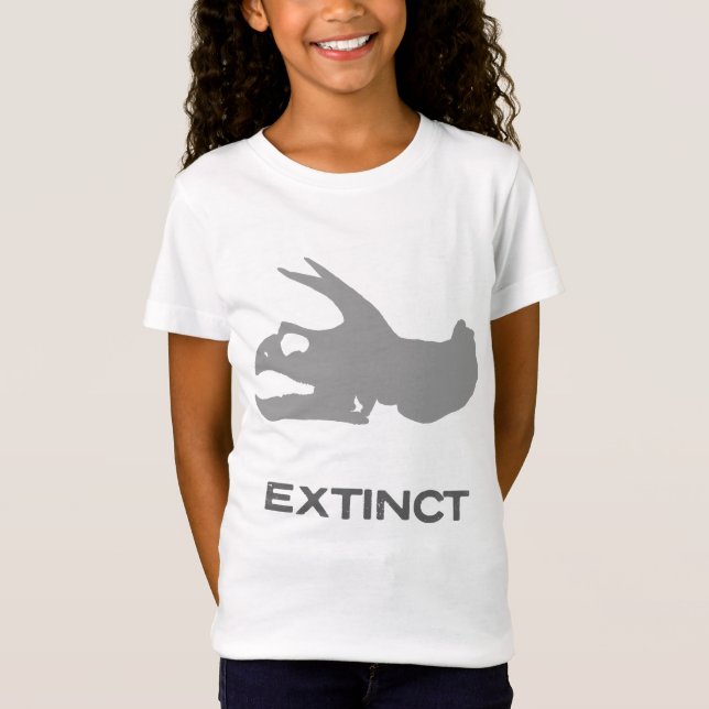 Camiseta Extinción de Triceratops Skull Fossil (Anverso)