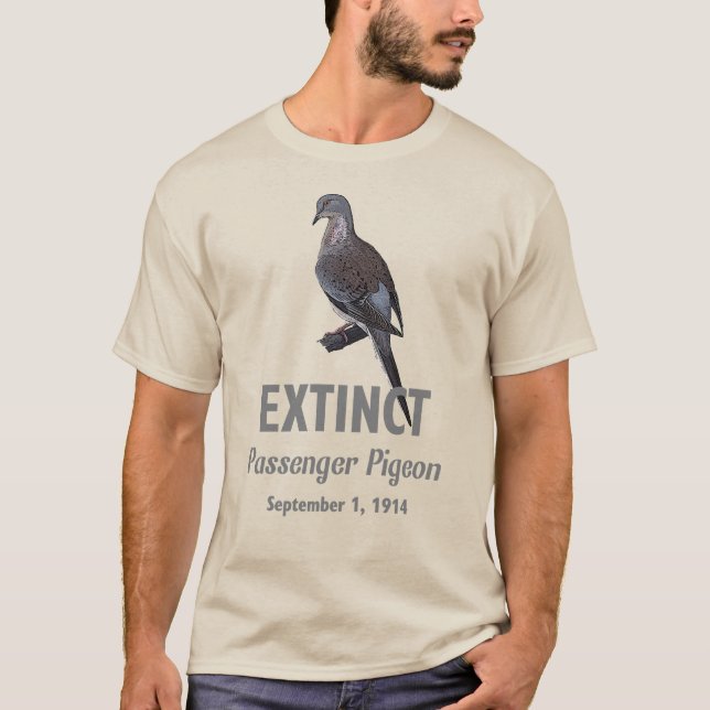 Camiseta Extinción del pichón del acompañante (Anverso)