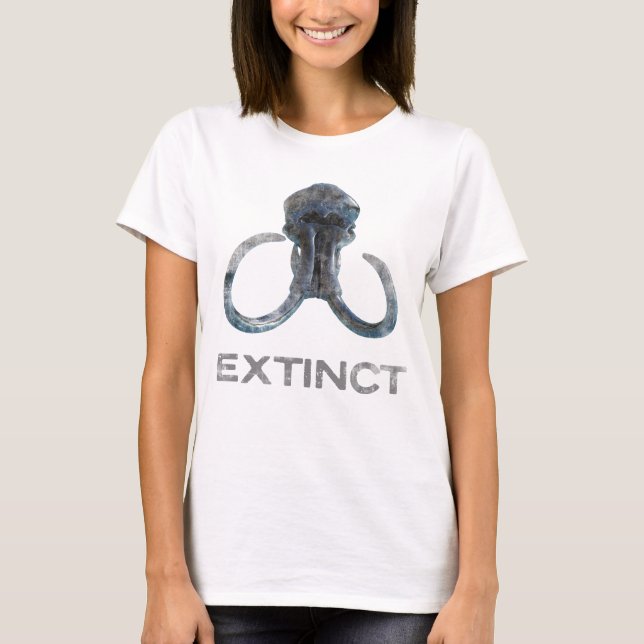 Camiseta Extinct Wooly Mammoth Fossil Head Versión 1 (Anverso)