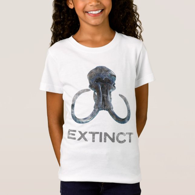 Camiseta Extinct Wooly Mammoth Fossil Head Versión 1 (Anverso)
