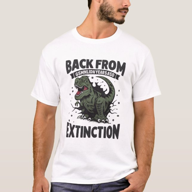 Camiseta Extinction Funny Dinosaur Graphic T-Shirt (Anverso)