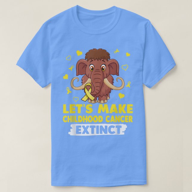 Camiseta Extinguemos el cáncer infantil Mamuthus Yello (Diseño del anverso)