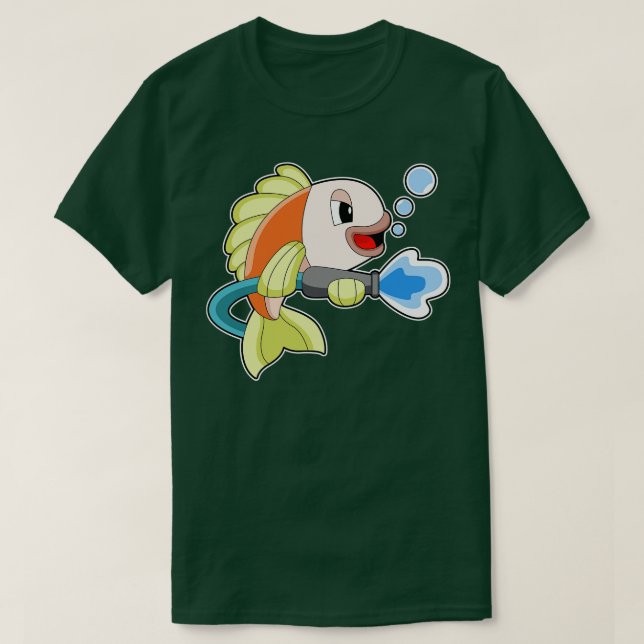 Camiseta Extinguidor de incendios de peces (Diseño del anverso)