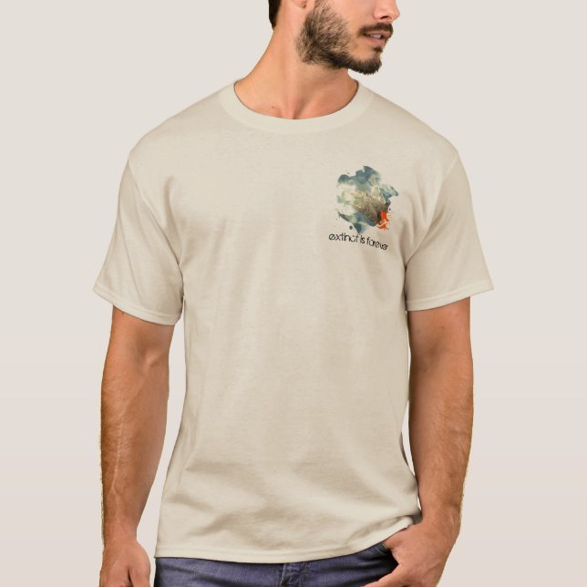 Camiseta Extinto está para siempre - el halcón de peregrino (Anverso)