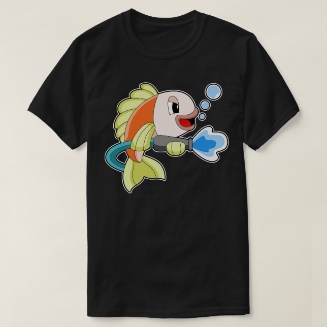 Camiseta Extintor de incendios de peces (Diseño del anverso)