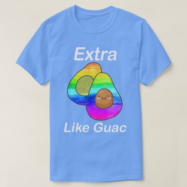 Camiseta Extra como el orgullo LGBT de Guac (Diseño del anverso)