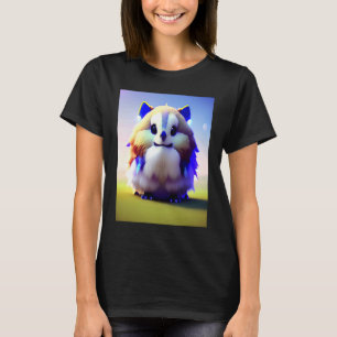 Camiseta Extra Fluffy Blue Cat Kitten Rabbit BungalCu