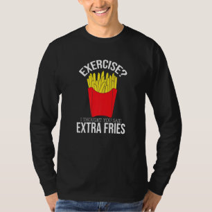 Camiseta Extra Fries Franceses Humor de texto gracioso rápi
