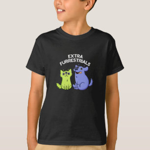Camiseta Extra Furrestrials Funny Alien Furry Pun Dark BG