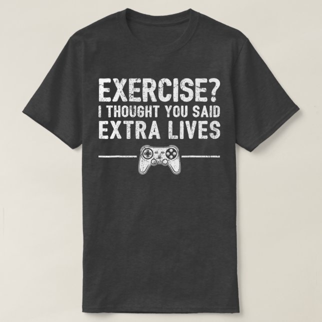 Camiseta Extra Lives Funny Video Controller Retro Boy (Diseño del anverso)