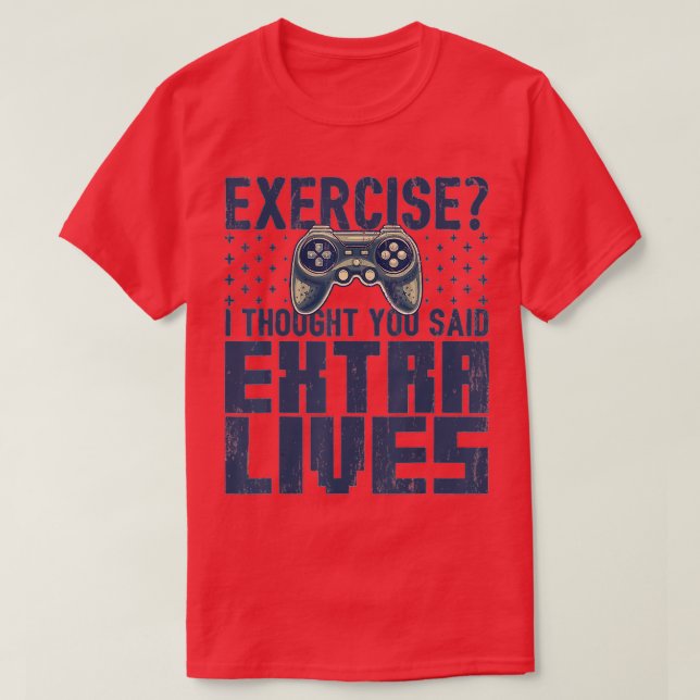 Camiseta Extra Lives Funny Video Controller Retro Boy (Diseño del anverso)