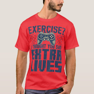 Camiseta Extra Lives Funny Video Controller Retro Boy
