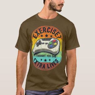 Camiseta Extra Lives Funny Video Controller Retro Boy