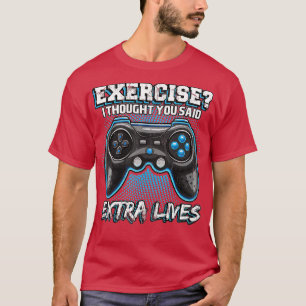 Camiseta Extra Lives Funny Video Controller Retro Boy