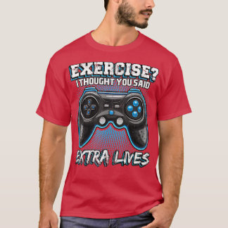 Camiseta Extra Lives Funny Video Controller Retro Boy