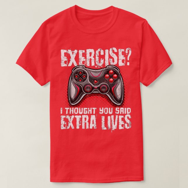 Camiseta Extra Lives Funny Video Controller Retro Boy (Diseño del anverso)