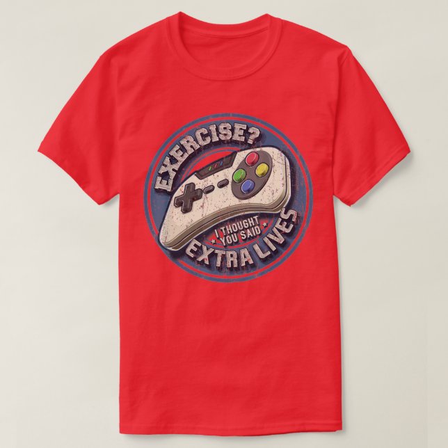 Camiseta Extra Lives Funny Video Controller Retro Boy (Diseño del anverso)