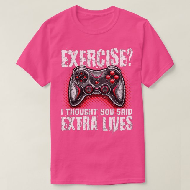 Camiseta Extra Lives Funny Video Controller Retro Boy (Diseño del anverso)