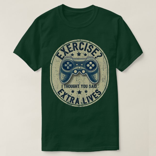 Camiseta Extra Lives Funny Video Controller Retro Boy (Diseño del anverso)