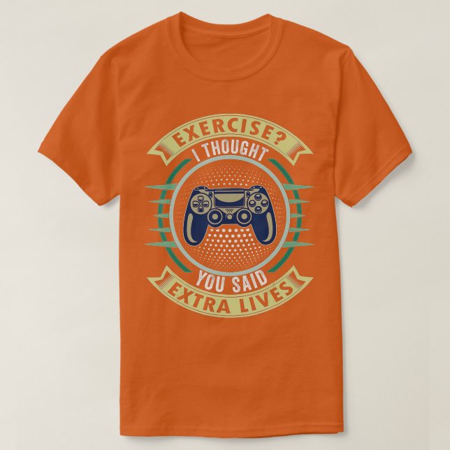 Camiseta Extra Lives Funny Video Controller Retro Boy (Diseño del anverso)