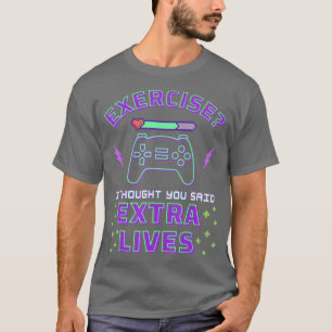 Camiseta Extra Lives Funny Video Controller Retro Boy