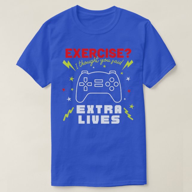 Camiseta Extra Lives Funny Video Controller Retro Boy (Diseño del anverso)