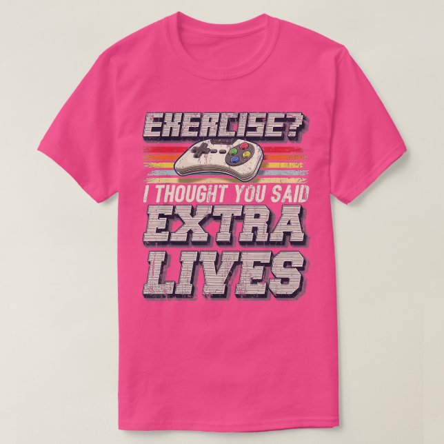Camiseta Extra Lives Funny Video Controller Retro Boy (Diseño del anverso)