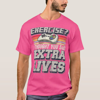 Camiseta Extra Lives Funny Video Controller Retro Boy